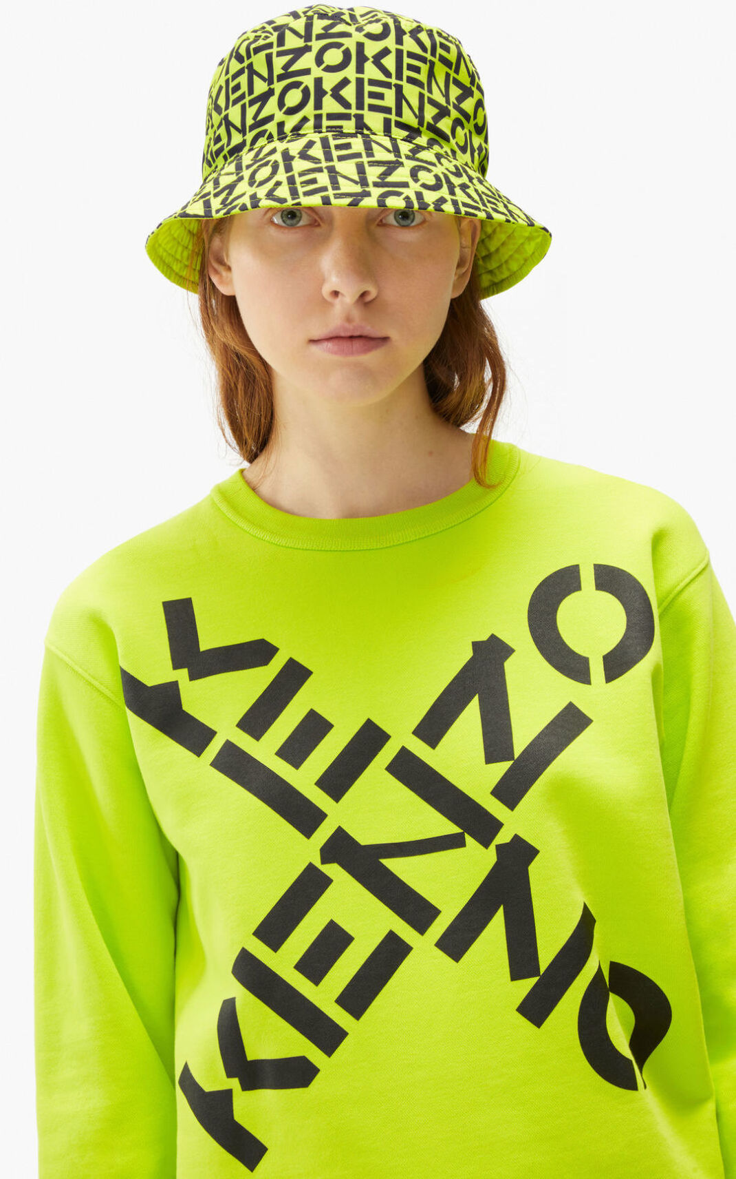 Kenzo Sport Big X スウェット レディース ライト緑 - MTWEAG145